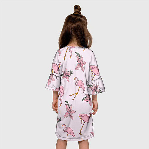 Детское платье Розовый фламинго / 3D-принт – фото 4
