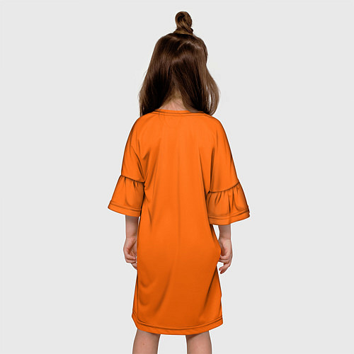 Детское платье Цвет апельсиновая корка / 3D-принт – фото 4