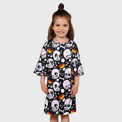 Платье клеш для девочки Undertale, цвет: 3D-принт — фото 2