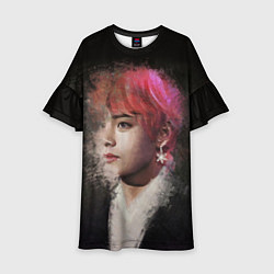 Платье клеш для девочки BTS, цвет: 3D-принт