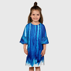 Платье клеш для девочки Будь в потоке, цвет: 3D-принт — фото 2