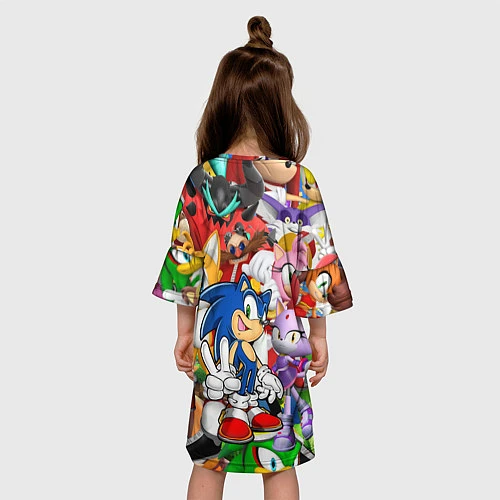 Детское платье Sonic ПЕРСОНАЖИ / 3D-принт – фото 4
