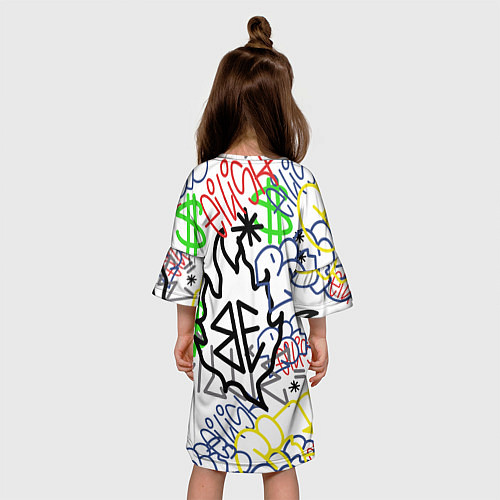 Детское платье BILLIE EILISH GRAFFITI / 3D-принт – фото 4
