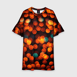 Платье клеш для девочки Боке, цвет: 3D-принт