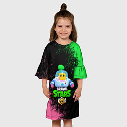Платье клеш для девочки BRAWL STARS SPROUT, цвет: 3D-принт — фото 2