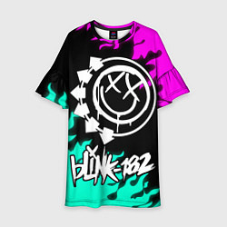 Платье клеш для девочки Blink-182 5, цвет: 3D-принт