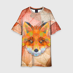 Платье клеш для девочки Fox, цвет: 3D-принт