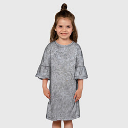 Платье клеш для девочки Серый бетон, цвет: 3D-принт — фото 2