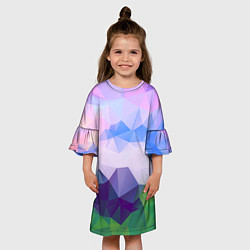Платье клеш для девочки ЦВЕТА, цвет: 3D-принт — фото 2