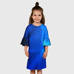 Платье клеш для девочки SHADES OF BLUE, цвет: 3D-принт — фото 2