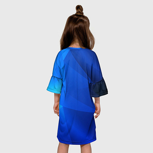 Детское платье SHADES OF BLUE / 3D-принт – фото 4