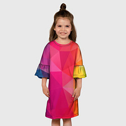 Платье клеш для девочки ПОЛИСКЕЙП, цвет: 3D-принт — фото 2