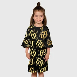 Платье клеш для девочки 6ix9ine Gold, цвет: 3D-принт — фото 2