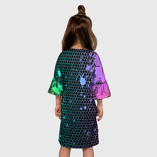 Детское платье Brawl Stars LEON SHARK / 3D-принт – фото 4