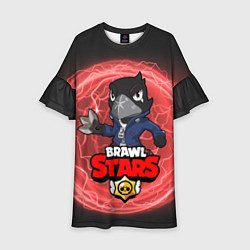 Платье клеш для девочки Brawl Stars CROW, цвет: 3D-принт