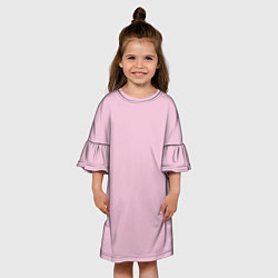 Платье клеш для девочки Светло-розовый, цвет: 3D-принт — фото 2
