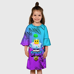 Платье клеш для девочки Brawl Stars SPROUT, цвет: 3D-принт — фото 2