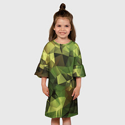 Платье клеш для девочки МИЛИТАРИ, цвет: 3D-принт — фото 2