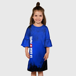 Платье клеш для девочки La Casa de Papel Z, цвет: 3D-принт — фото 2