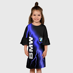 Платье клеш для девочки BMW, цвет: 3D-принт — фото 2