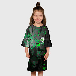 Платье клеш для девочки SKODA, цвет: 3D-принт — фото 2