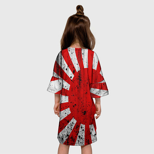 Детское платье ЯПОНСКИЙ ФЛАГ / 3D-принт – фото 4