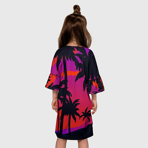 Детское платье Тропический пляж / 3D-принт – фото 4
