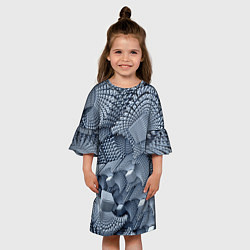 Платье клеш для девочки GREY, цвет: 3D-принт — фото 2