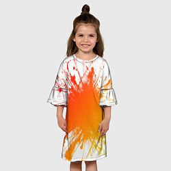 Платье клеш для девочки Клякса, цвет: 3D-принт — фото 2