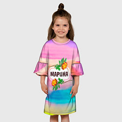 Платье клеш для девочки Марина, цвет: 3D-принт — фото 2