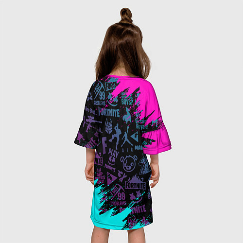 Детское платье FORTNITE x MARSHMELLO / 3D-принт – фото 4