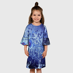 Платье клеш для девочки ВИРУС, цвет: 3D-принт — фото 2