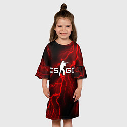 Платье клеш для девочки COUNTER STRIKE, цвет: 3D-принт — фото 2