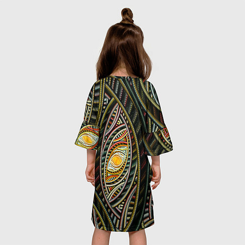 Детское платье Абстракция глаз узор линии / 3D-принт – фото 4