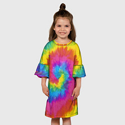 Платье клеш для девочки ХИППИ, цвет: 3D-принт — фото 2