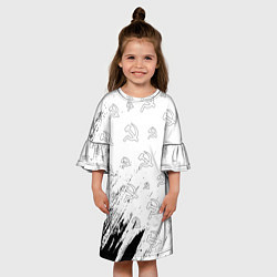 Платье клеш для девочки USSR СССР, цвет: 3D-принт — фото 2