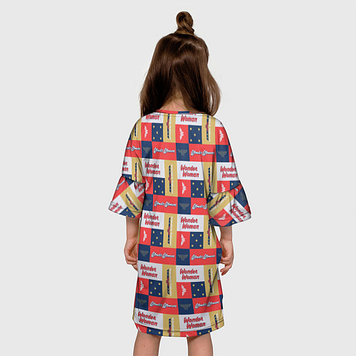 Детское платье Паттерн Чудо-женщина / 3D-принт – фото 4