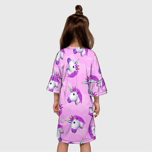 Детское платье Emoji единорожки / 3D-принт – фото 4