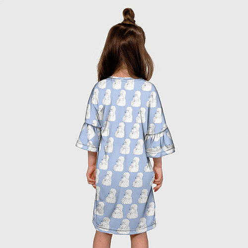 Детское платье Голубой мегамозг / 3D-принт – фото 4