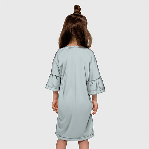 Детское платье Радуга v5 - голубой / 3D-принт – фото 4