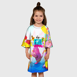 Платье клеш для девочки FALL GAYS ФОЛЛ ГАЙС, цвет: 3D-принт — фото 2