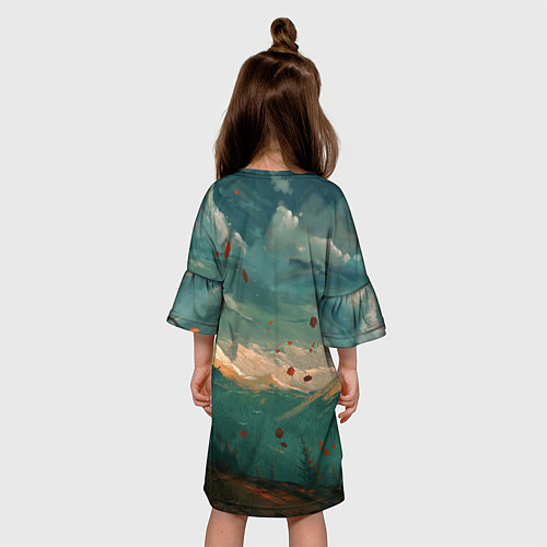 Детское платье Горы / 3D-принт – фото 4