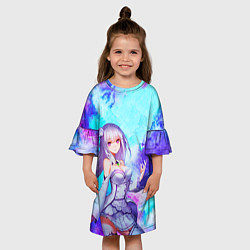 Платье клеш для девочки Re:Zero, цвет: 3D-принт — фото 2