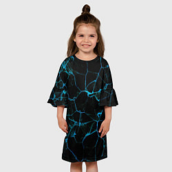 Платье клеш для девочки Ice Texture, цвет: 3D-принт — фото 2