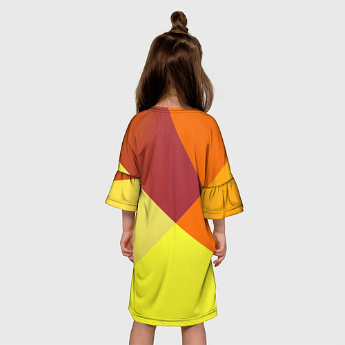 Детское платье Оранжевые углы / 3D-принт – фото 4