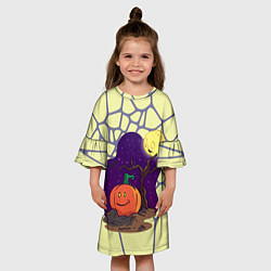Платье клеш для девочки Halloween Мозайка, цвет: 3D-принт — фото 2