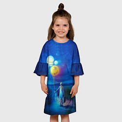 Платье клеш для девочки Cosmos, цвет: 3D-принт — фото 2