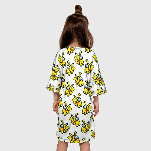 Детское платье Among us Pikachu / 3D-принт – фото 4