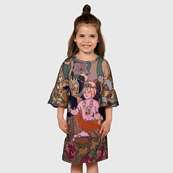 Платье клеш для девочки BRING ME THE HORIZON ART, цвет: 3D-принт — фото 2