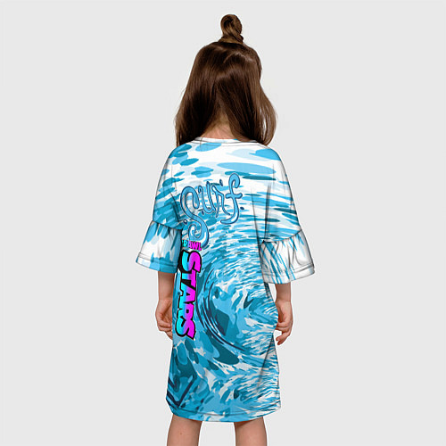 Детское платье Brawl STARS surfing / 3D-принт – фото 4